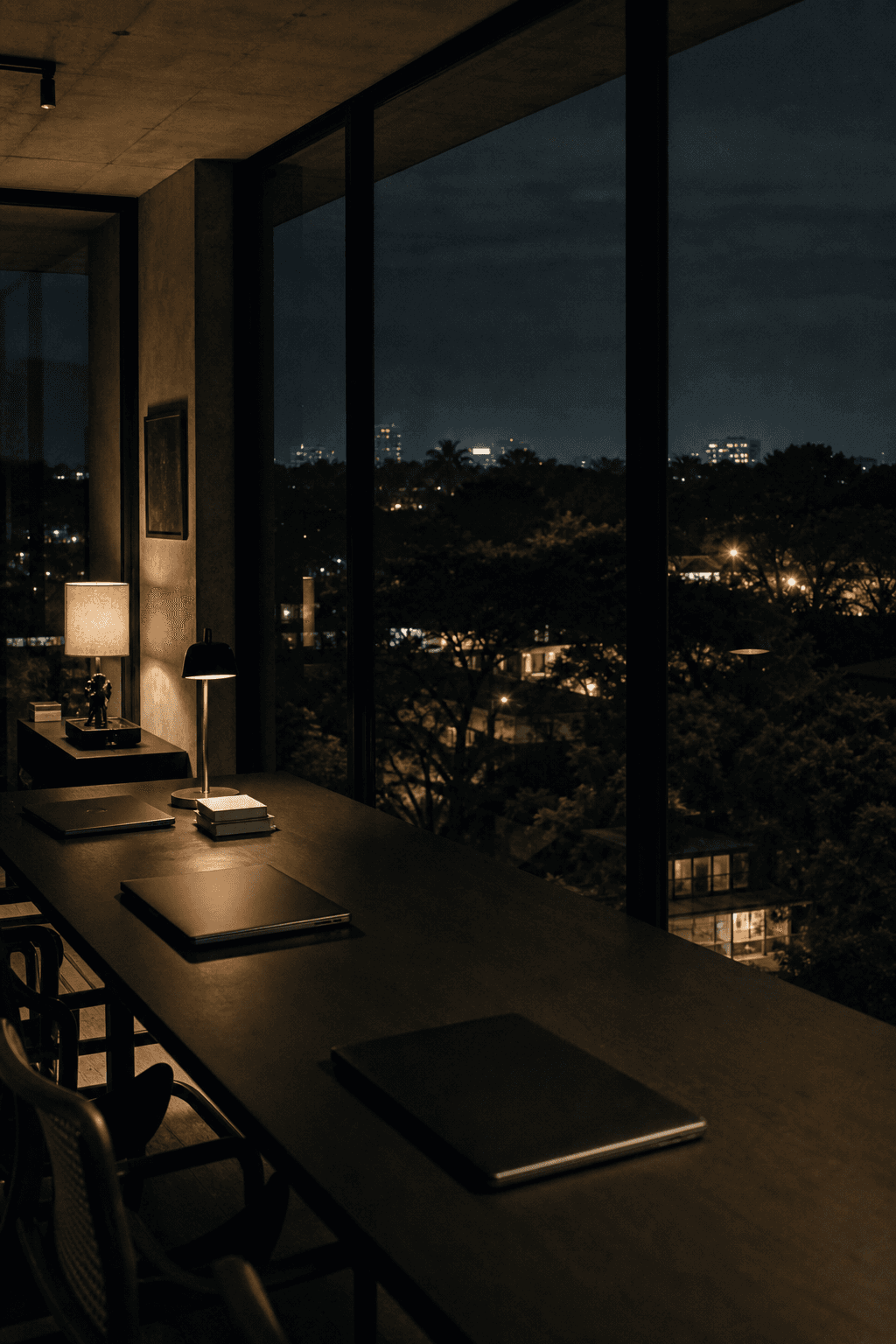 The Quezon City house at night, overlooking Diliman, Quezon City